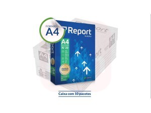 Papel Sulfite Report Premium A4 75g 500 folhas - Caixa com 10 pacotes