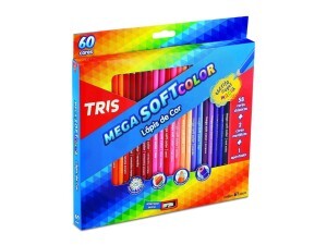 Lápis de Cor 60 Cores Mega Soft Color - Tris