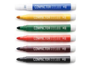 Canetinha 6 Cores Jumbo - Compactor